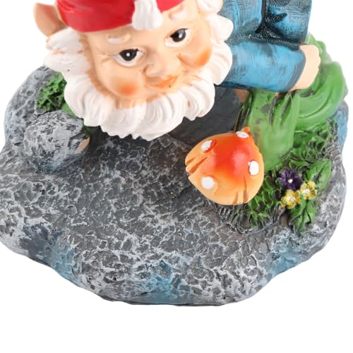Ldafava Dwarf Resin Ornaments Cute Decorative Gnome Statue Durable Yard Decor for Home Garden Outdoor Resin Material 10x10.5x14cm