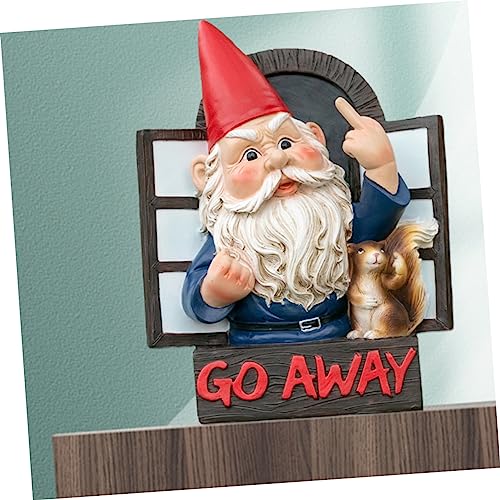 Happyyami 1 Pc Garden Gnomes Ornaments Outdoor Solar Garden Ornaments Resin Statue Decoration Lawn Decoration