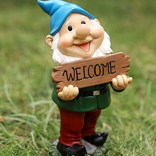 ereqeip Garden Gnomes Outdoor Funny | Lantern Dwarf Welcome Gnomes - Funny Garden Gnome Gifts Naughty Gnomes Garden Statue Yard Gnomes