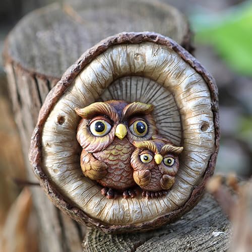 Storage Bag Outdoor Tree Faces Hanging Gnomes Decors For Yard And Garden Resin With Miniature Landscape Ornaments Owl Hanging Ornaments
