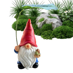 Gnome Garden Decor - Funny Garden Gnomes Outdoor - 6.5inch Resin Figurines Ornaments for Landscaping Pond Front Patio Beach Indoor Outside Porch Christmas Pool Flowerbed