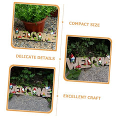 Happyyami Figurine Cute Outdoor Garden Decor for Patio and Lifelike Gnome Statue for Home Decoration and Creative Design for Welcoming Guests