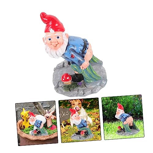 BESPORTBLE Gnome Yard Ornament Funny Elf Statue Gnome Garden for outside for Decor Window Cabinet Desk
