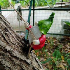 YAOGUI Climbing Gnomes Garden Statue Ornament Hanging Dwarf Resins Figurine For Indoor And Outdoor Home Patios Decors