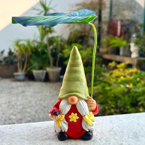 Gnome Garden Decor,Funny Garden Gnomes Outdoor | 6.5inch Resin Figurines Ornaments for Landscaping Pond Front Patio Beach Indoor Outside Porch Christmas Pool Flowerbed