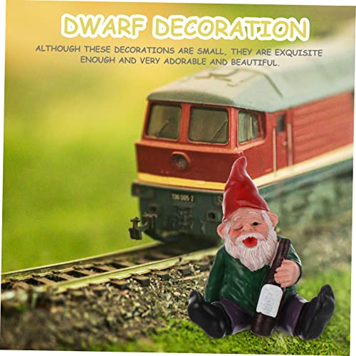 Cabilock Funny Resin Gnome Statue for Garden Decoration Whimsical Drunk Dwarf Ornament for Outdoor Lawn Patio and Miniature Landscapes Creative Home Decor