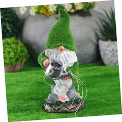 Cabilock Solar Powered Gnome Lamp Decorative Garden Gnome Ornament Resin Solar Light for Outdoor Lawn Creative Decor for Garden Parties and Events