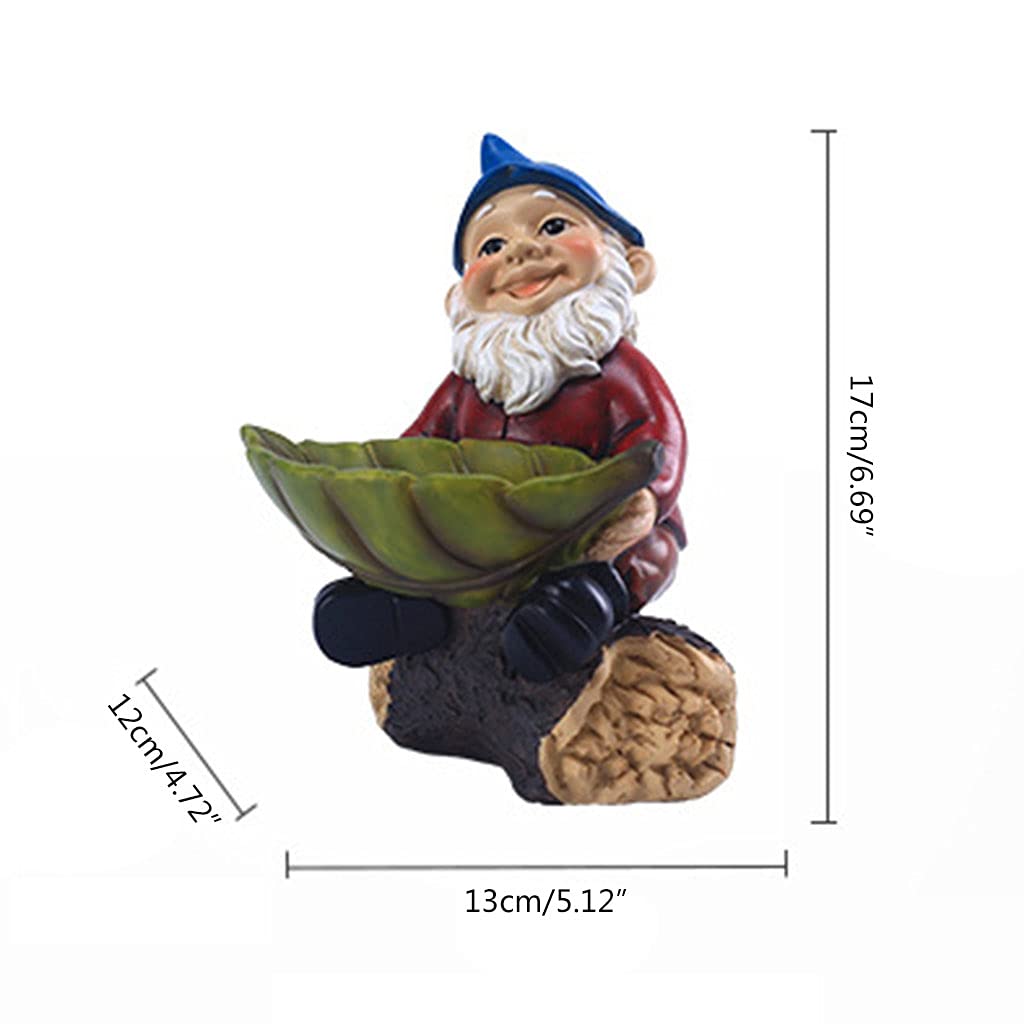 Gnome Birdfeeder Statue Garden Lawn Porch Outdoor Balcony Household Decoration Garden Gnome Statues Outdoor