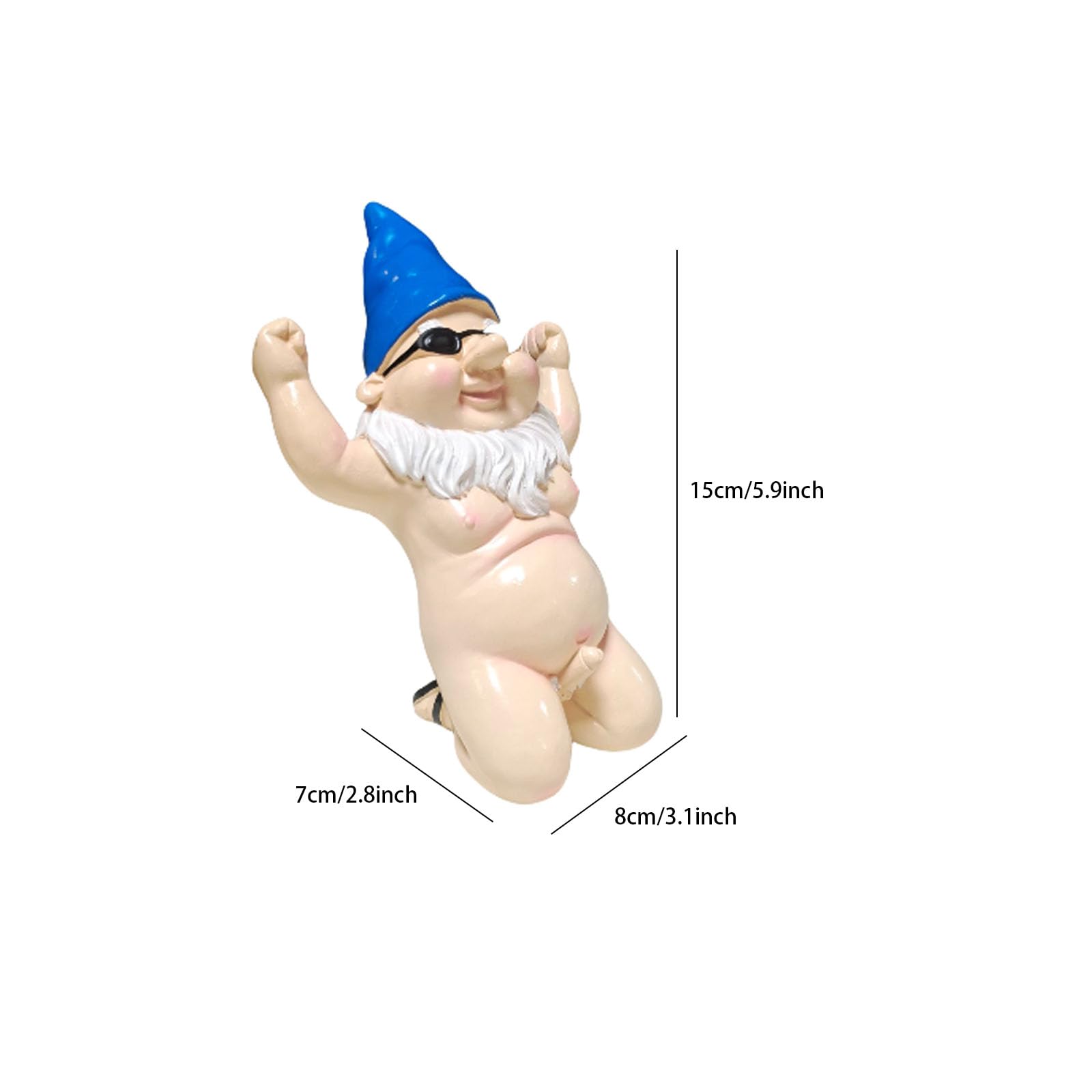 Heuvcnsr Funny Garden Gnomes Outdoor Statues,Funny Garden Gnome Outdoor Statues Naughty Sculpture Decoration for Indoor Lawn Yard.