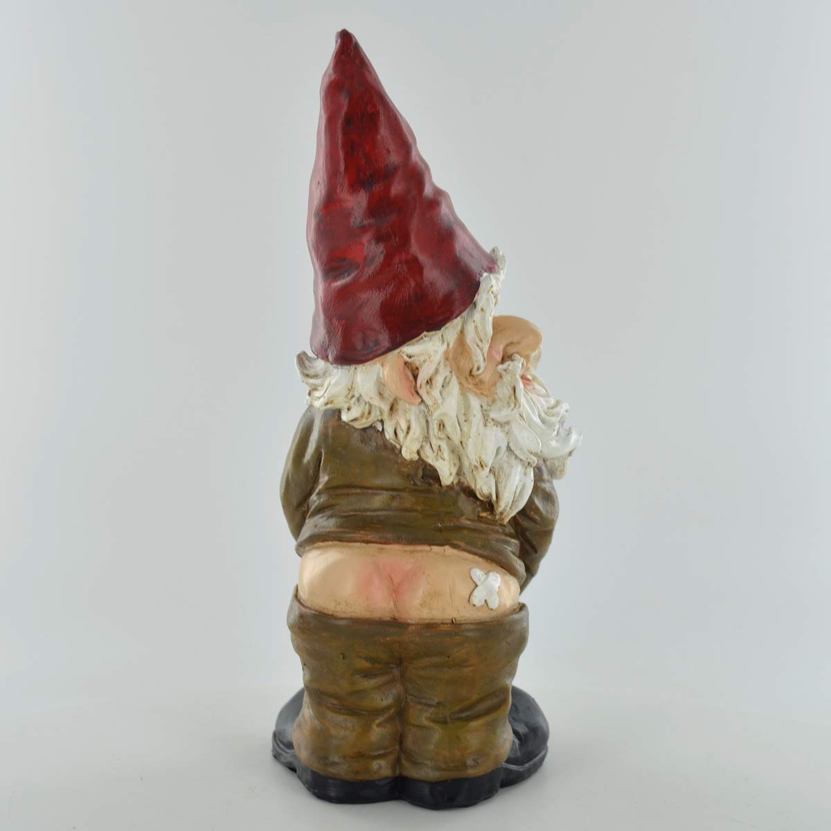 Gnome- Having a Widdle Fantasy Figure Home Decor Garden Ornament Joke Present Novelty Gift Comical H18.5cm