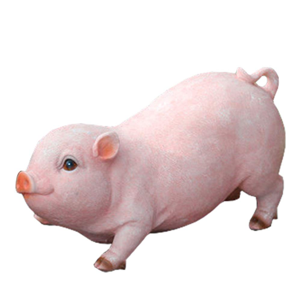 XIFIRY Animal Garden Gnomes Statue Cute Pig Funny Outdoor Sculpture Resin Lawn Ornaments Décor Indoor Outdoor Figurines for Garden and House (Cut Pig)