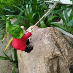YAOGUI Climbing Gnomes Garden Statue Ornament Hanging Dwarf Resins Figurine For Indoor And Outdoor Home Patios Decors