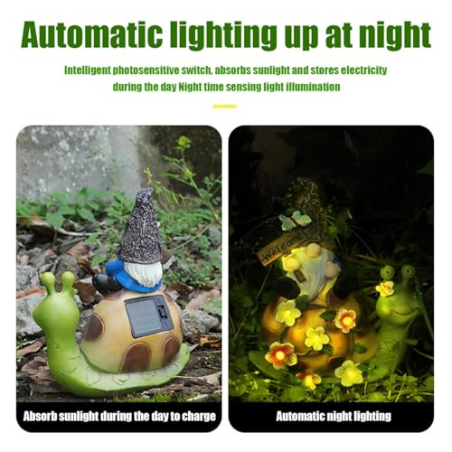 Solar Gnome Garden Statues, Solar-Powered Gnome Garden Lights, Whimsical Gnome Solar Statues, Outdoor Solar Gnome Figurines, LED Solar Gnome Garden Decorations, Solar Garden Gnome Lights, Decorative S