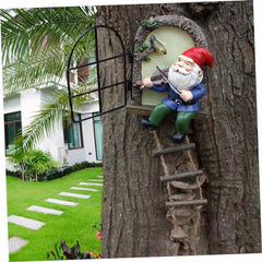 Happyyami Resin Garden Gnome Figurine Cute Gnome Decoration for Garden Lawn and Home Decor for Outdoor and Indoor Use