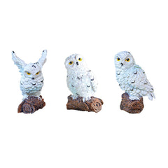 5 Pieces Owls Fairy Garden Miniature Ornaments Mini Animals Resin Figurines for Moss Landscape Bonsai Crafts Home Decor