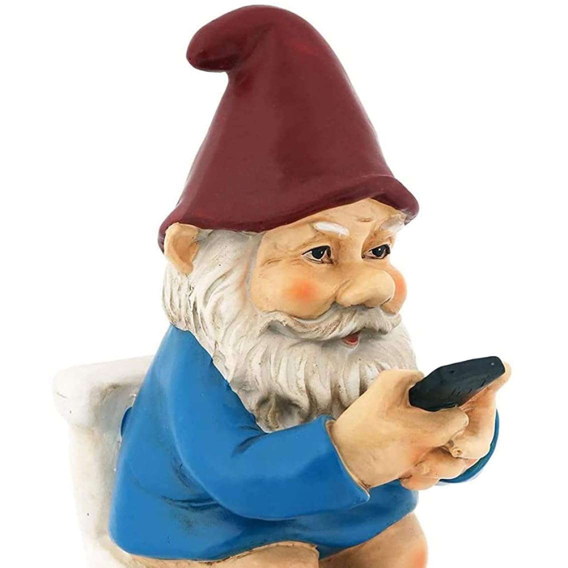 Garden Ornaments, Funny Garden Gnome Ornament Naughty Garden Gnome on a Toilet Garden Gnome Figurine Funny Gnomes Set for Yard Lawn