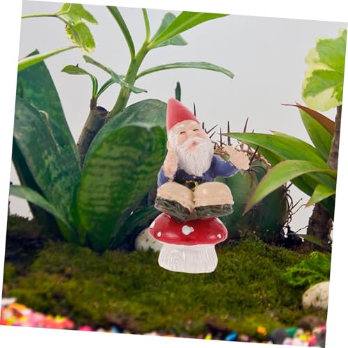 OUNONA 4pcs Music Band Gnome Sculpture Set Mini Gnome Figurines for Christmas Home Decor Tabletop Ornaments for Garden and Holiday Celebrations