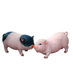 XIFIRY Animal Garden Gnomes Statue Cute Pig Funny Outdoor Sculpture Resin Lawn Ornaments Décor Indoor Outdoor Figurines for Garden and House (Cut Pig)