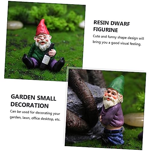 Cabilock Micro Landscape Dwarf Garden Decor Resin Miniature Gnomes for Garden Desk and Party Decorations