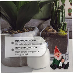 SUPVOX Lovely Dwarf Gnome Statue Resin Craft Miniature Cartoon Garden Ornament for Lawn Moss Succulent Decoration Cute Funny Sitting Drunken Figure for Outdoor and Home Display