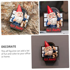 Happyyami 1 Pc Garden Gnomes Ornaments Outdoor Solar Garden Ornaments Resin Statue Decoration Lawn Decoration