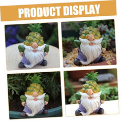 SUPVOX Resin Garden Gnome Figurine Durable Fading Lawn Ornament Cute Cartoon Gnome Statue for Outdoor Patio Garden Pathway Decoration