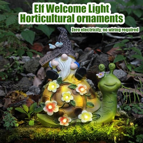 Solar Gnome Garden Statues, Solar-Powered Gnome Garden Lights, Whimsical Gnome Solar Statues, Outdoor Solar Gnome Figurines, LED Solar Gnome Garden Decorations, Solar Garden Gnome Lights, Decorative S