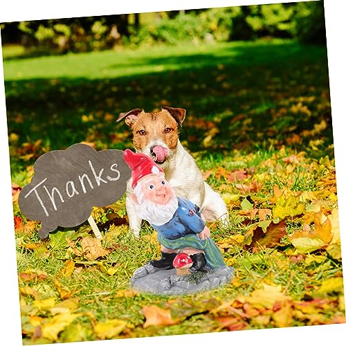 BESPORTBLE Gnome Yard Ornament Funny Elf Statue Gnome Garden for outside for Decor Window Cabinet Desk