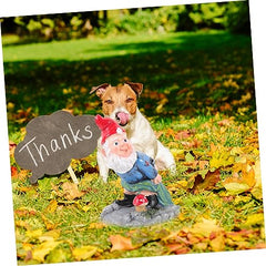 BESPORTBLE Gnome Yard Ornament Funny Elf Statue Gnome Garden for outside for Decor Window Cabinet Desk