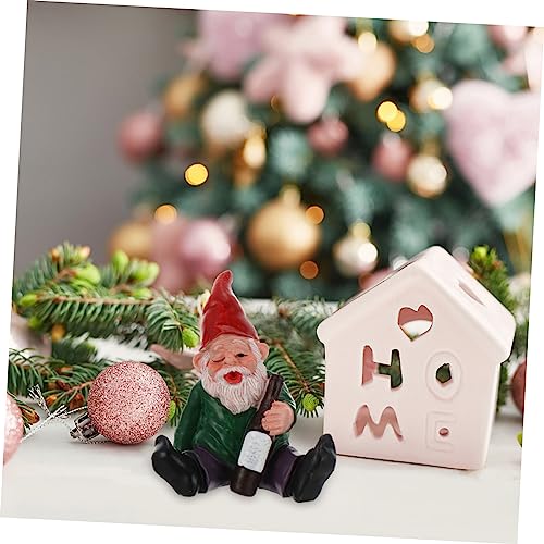 Cabilock Funny Resin Gnome Statue for Garden Decoration Whimsical Drunk Dwarf Ornament for Outdoor Lawn Patio and Miniature Landscapes Creative Home Decor