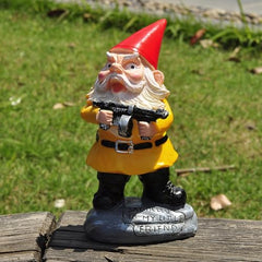 MOOCOCO Funny Garden Gnome Statue, Naughty Gnomes Statues Figurines for Outdoor Lawn & Yard Home Decorations, Gnomes Figurine Sculpture Resin Ornaments (W03)