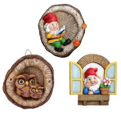 Xuancai Outdoor Tree Faces Hanging Gnomes Decors For Yard And Garden Resin With Miniature Landscape Ornaments Nature Styles Decors