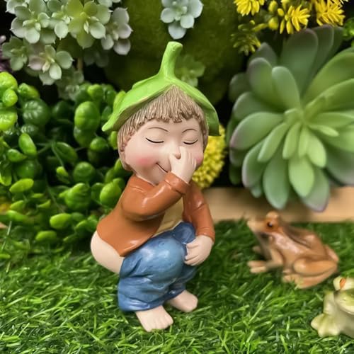 Pooping Dwarf, Naughty Funny Toilet Gnome Statue, Gnome Yard Decorations, Hilarious Lawn Decor, Creative Prank Garden Accessories for Funny Home, Patio, Balcony, Naughty Funny Toilet Gnome Statues
