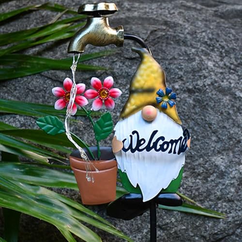 Gnome Solar Landscape Lights, Waterproof Outdoor Stake Lights, Solar-Powered Yard Lights, Christmas Garden Solar Decor, LED Twinkling Pathway Lights, Outdoor Solar Christmas Stakes