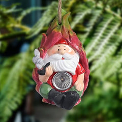 FLJZCZM Solar Hanging Garden Gnome Decor – Lemon, Dragonfruit & Flower（3 Style） Resin Outdoor Gnomes for Yard & Outsides (Daylight Charging/Night Glow)