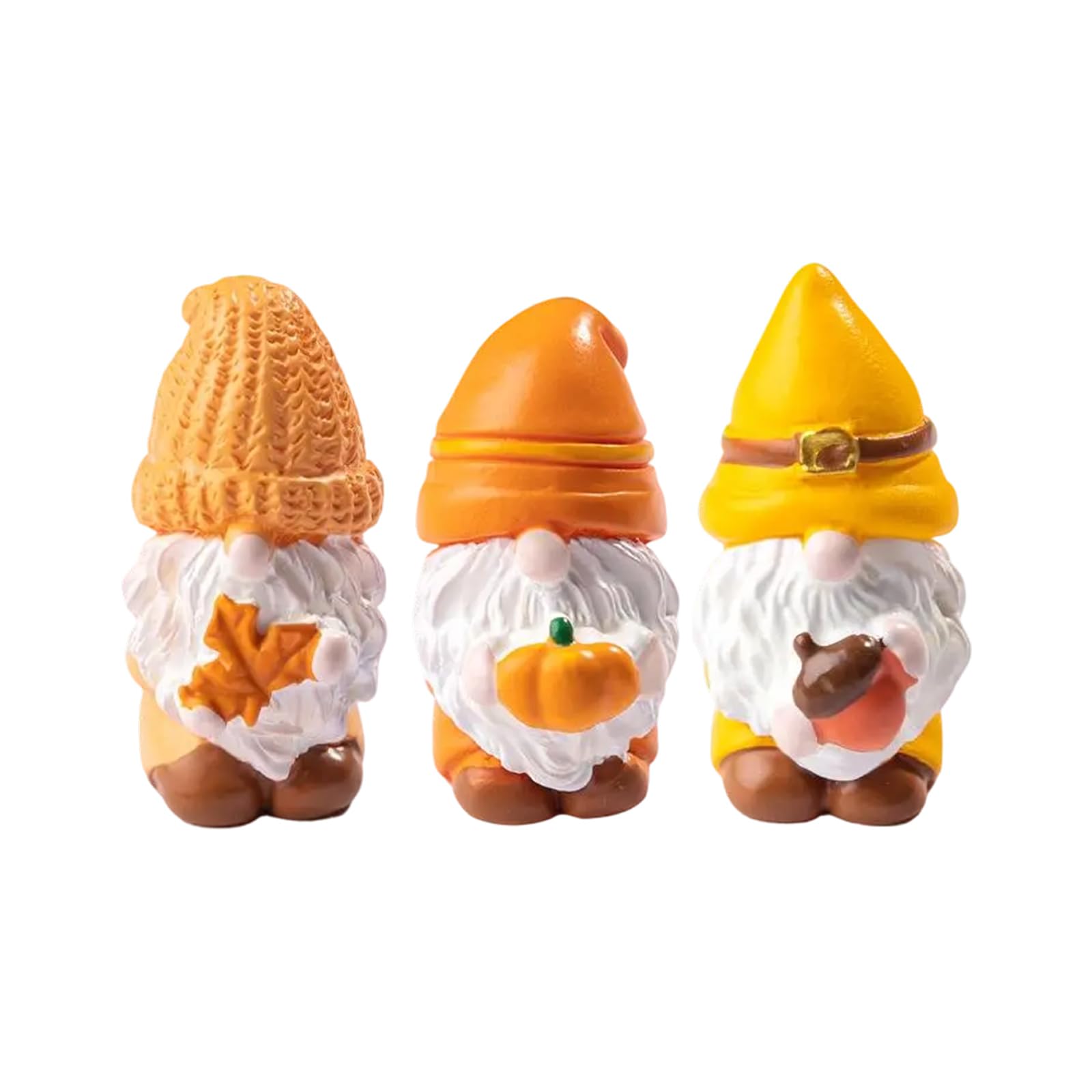 YAOGUI Set Of 3 Resin Leaf Miniatures Gnomes Ideal For Indoor And Outdoor Use Adds Unique Charm To Any Home Or Garden Setting