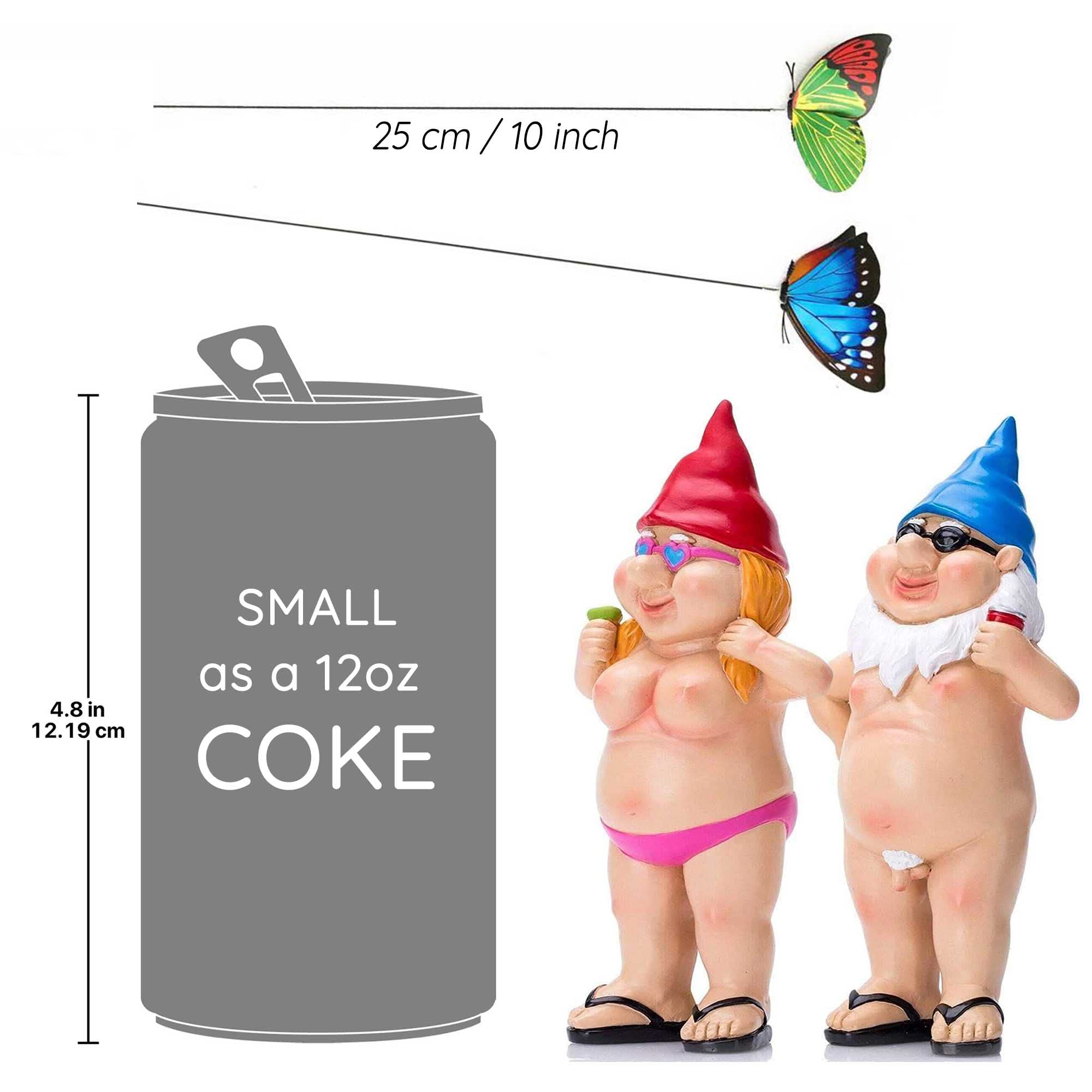 YiMOO Garden Gnomes Funny, Gardening Rude Novelty Unusual Gifts for Women Men Funny Garden Ornaments Outdoor Unusual