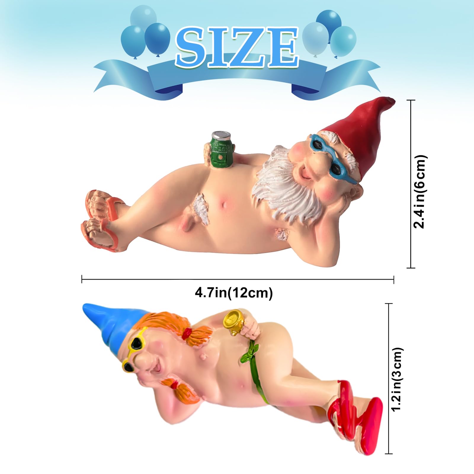 YUSWBCO Garden Gnomes, Gag Gifts, Funny Gifts for Men Women, Garden Gnomes Outdoor Funny, Yard Decorations Outdoor (Lying Gnome)