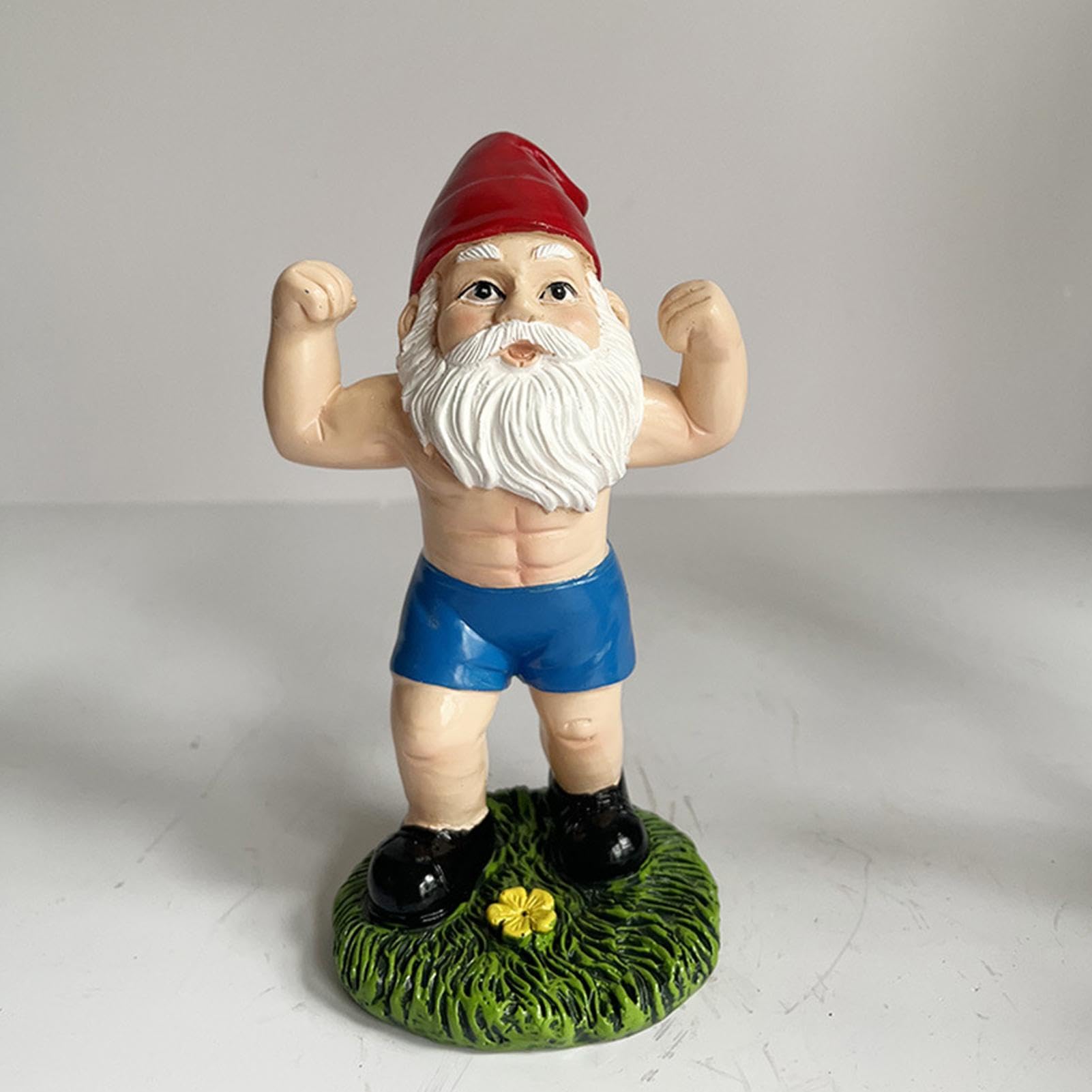 Funny Workout Garden Gnomes Statues, Outdoor Funny The Muscular, Barbell And Dumbbell Gnomes Decorations, Indoor Figurine For Home Tabletop, Garden Gnomes Ornaments, Funny Statue