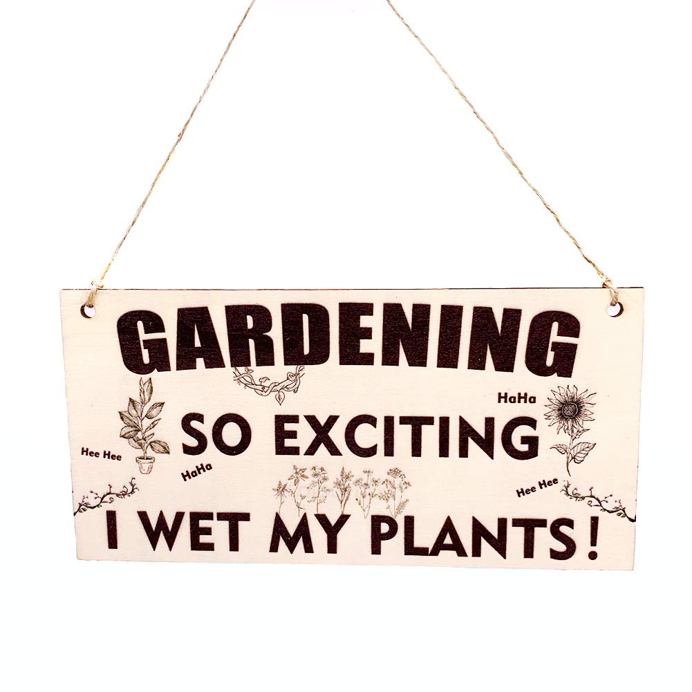 Gardening Gifts Sign for Men Women Funny Garden Ornaments Outdoor Gardeners Novelty Present Xmas Garden Plaque Unusual Plant Gift Naughty For Grandad Birthday Gift under 5 Pounds