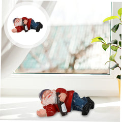 Toyvian 1Pc Dwarf Shaped Garden Ornament Funny Resin Gnome Figurine for Outdoor Decoration for Lawn Home Decor Durable and Weather Resistant Garden Fairy Statues