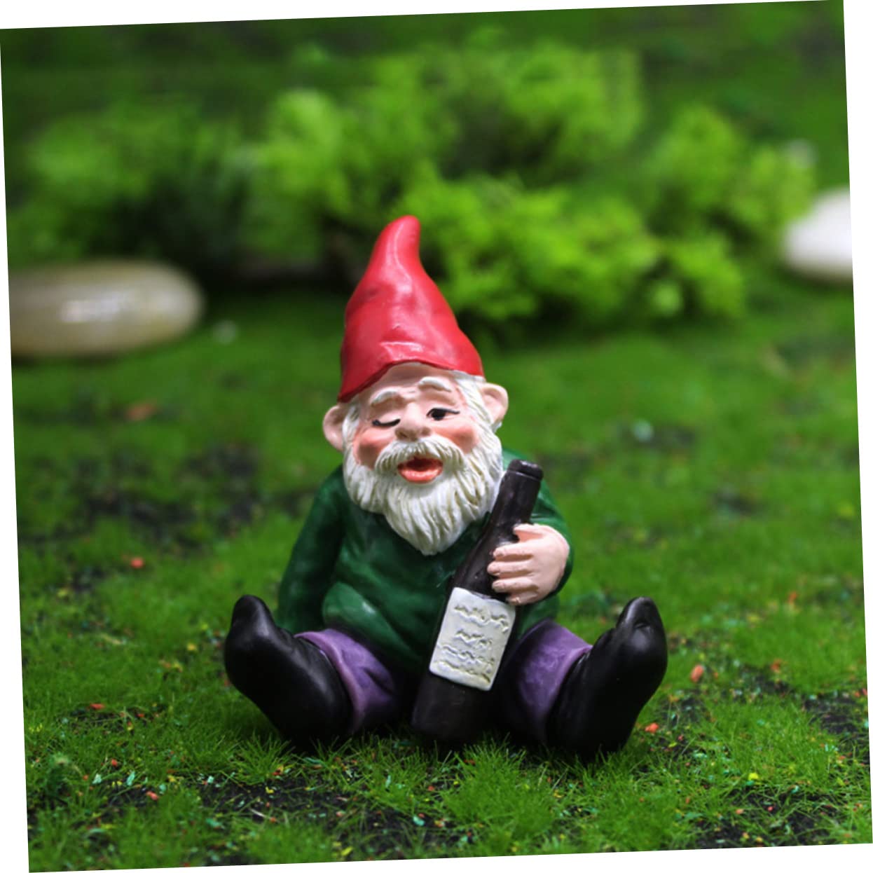 Ciieeo 9pcs Resin Dwarf Figurines for Landscape Decor Cute Garden Gnome Ornaments Outdoor Decorations for Lawn Patio and Office