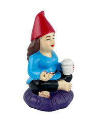 Gnometastic Mini Gnomes - Lady Zen Gnome, 3.75in Meditating Yoga Female Mini Gnome Statue - Mini Gnomes for Fairy Garden, Funny Garden Gnomes Decoration for Yard, Outdoor Lawn Ornament and Home Decor