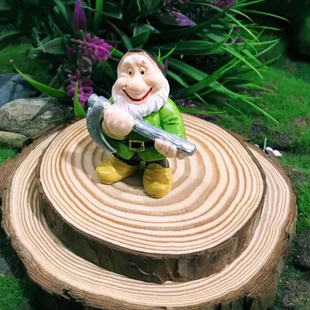 14PCS Garden Gnome Fairy Garden Gnome Statue Mini Dwarf Elf Resin Sculpture Potted Micro Landscape