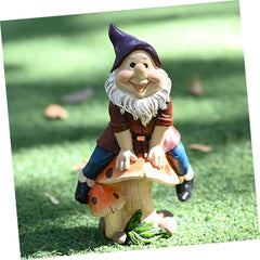 SUPVOX 1Pc Outdoor Garden Resin Dwarf Statue Decorative Gnome Figurine for Home and Patio Durable Design for Garden Ornamentation for Family