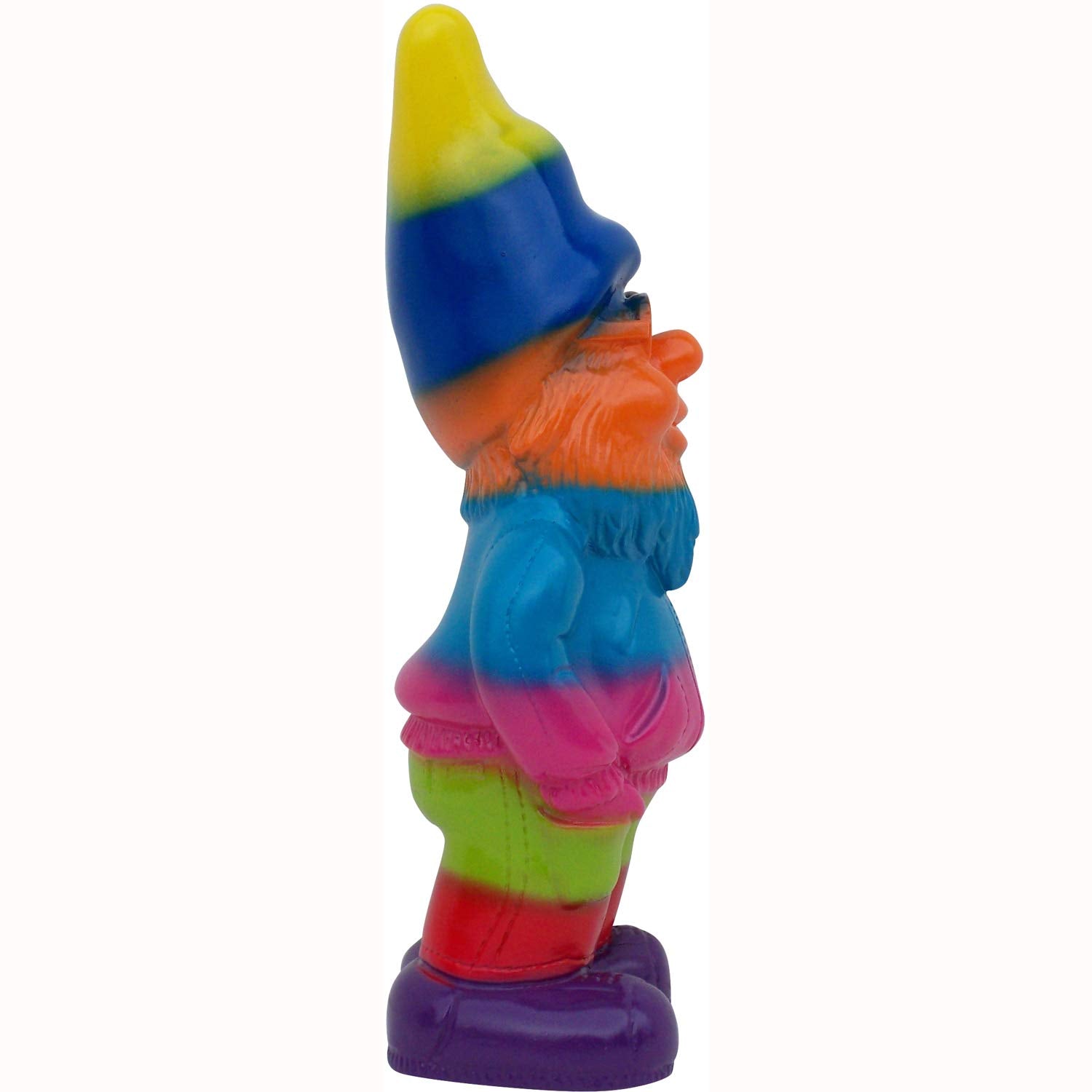 RAKSO Rainbow Pride Gnome, 13", Large UV Resistant Ornament for Lawn or Garden