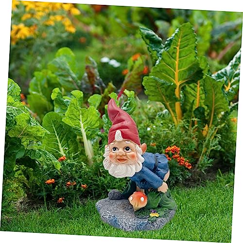 BESPORTBLE Water Decoration Resin Gnome Pipe Extender Gutter Ornament Cover for Garden