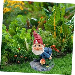 BESPORTBLE Water Decoration Resin Gnome Pipe Extender Gutter Ornament Cover for Garden