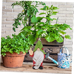 Toyvian Garden Gnome Statue Solar Light Outdoor Decoration Creative Gnome Figurine with LED Illumination for Unique Garden Ornaments for Lawn Patio Backyard Decor