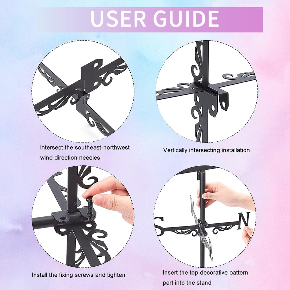 beinkmake Gnomes in Love Weathervane Metal Wind Vane Cute Flower Garden Decoration Direction Indicator Stake Mount Ornament for Farmhouse Yard Roof Outdoor